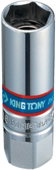 Головка свечная шестигранная 3/8", 21 мм, L = 70 мм, магнитный фиксатор KING TONY 366521