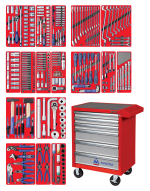 Набор инструментов "ЭКСПЕРТ" в красной тележке, 323 предмета МАСТАК 52-06323R