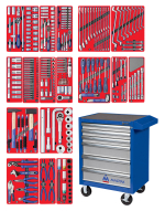 Набор инструментов "ЭКСПЕРТ" в синей тележке, 323 предмета МАСТАК 52-06323B